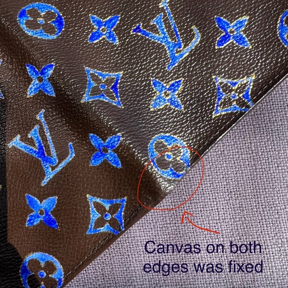 Louis Vuitton Monogram Porte Bifold Long
Wallet custom paint watercolor - Picture 8 of 13